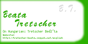 beata tretscher business card